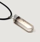 Clear Quartz Electroplated Pendant