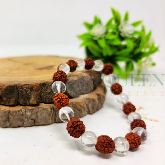 Crystal With Rudraksha Bracelet