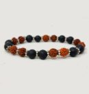 RUDRAKSHA WITH BLACK MATT BRACELET