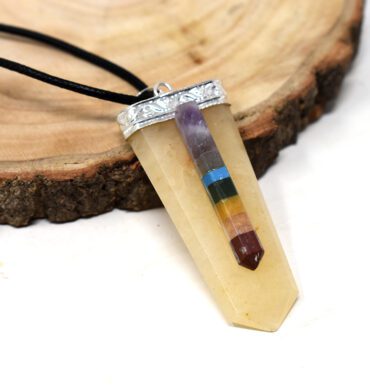 Yellow Aventurine Chakra Point Pendant