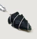 Black Agate Arrowhead Pendant