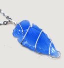 Chalcedony Arrowhead Wire Pendant