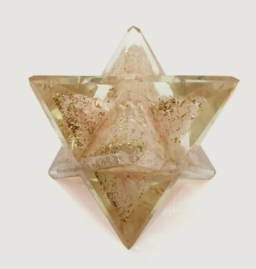 Rose Quartz Orgonite Merkaba Star