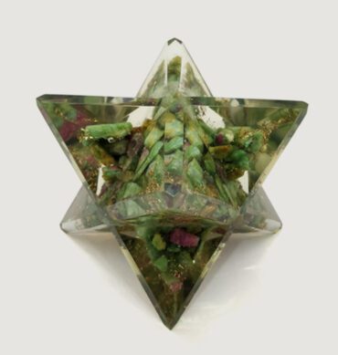 Ruby Zoisite Orgone Merkaba Star