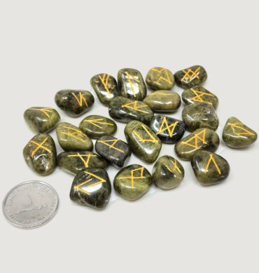 Vessonite Stone Rune Set