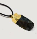 Bloodstone Rough Electroplated Pendant