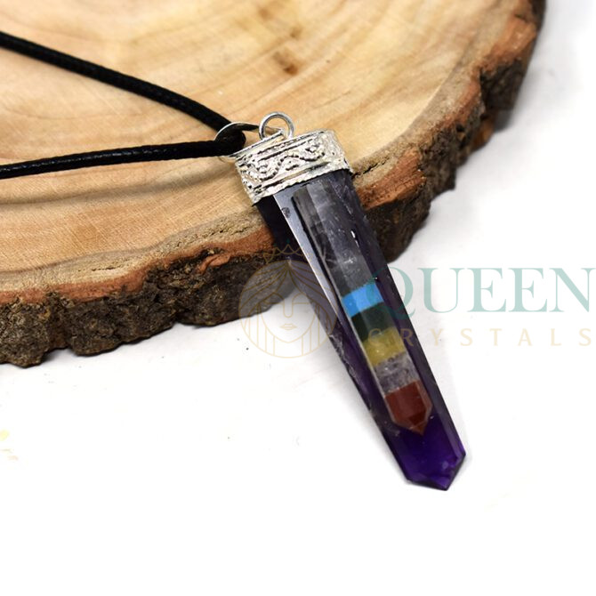 Amethyst Chakra Point Pendant