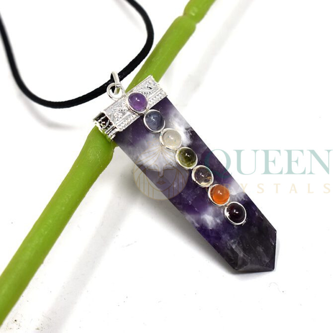 Chakra Amethyst Pendant