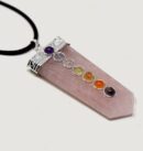 Chakra Rose Quartz Pendant