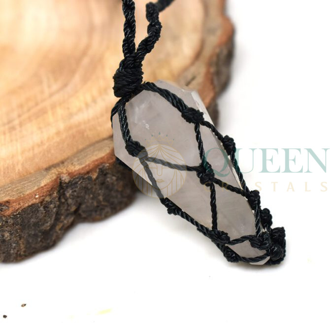 Selenite-Pendulum-Knitted-Pendant