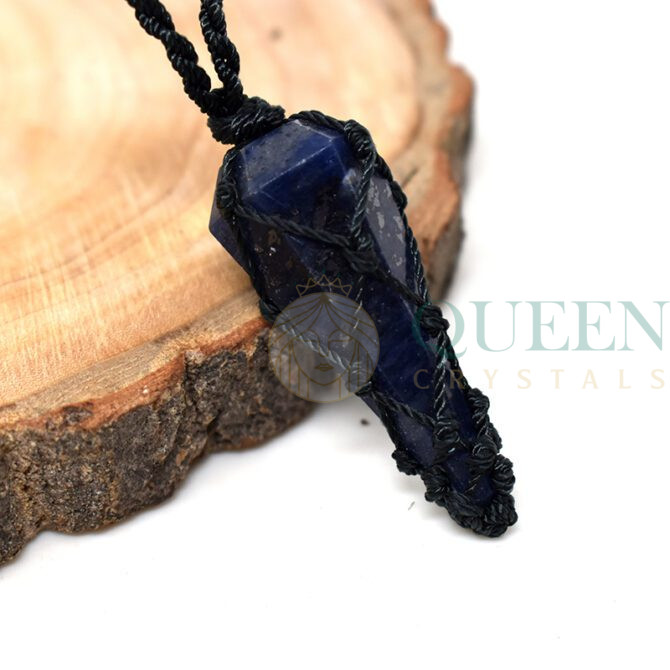 Sodalite-Pendulum-Knitted-Pendant