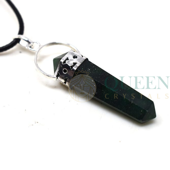 Black-Agate-Double-Point-Pendant