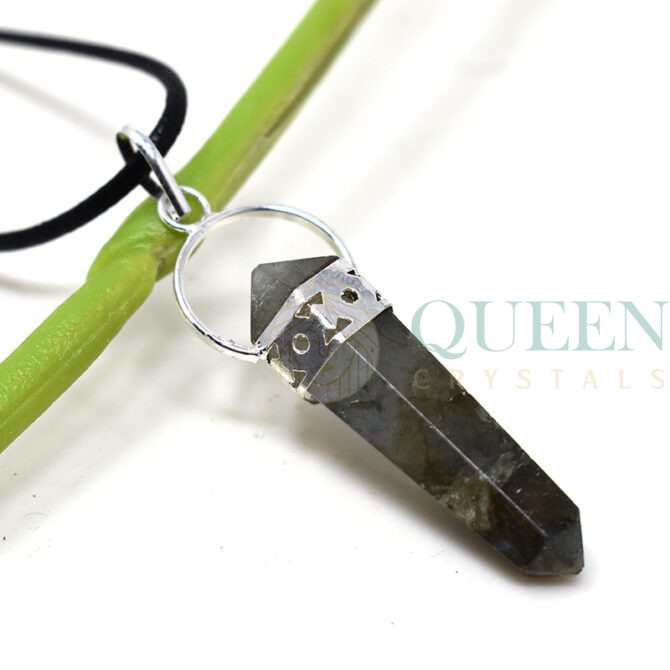 Labradorite-Double-Point-Pendant