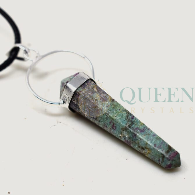 Ruby-Kyanite-Double-Point-Pendant