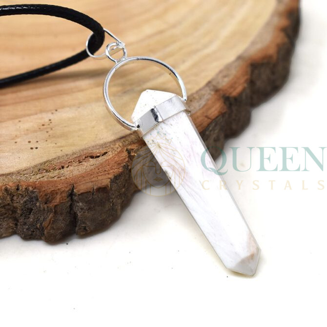 Scolecite-Double-Point-Pendant