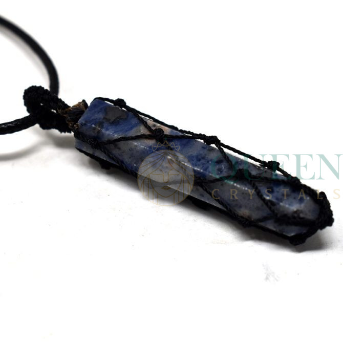 Sodalite-Knitted-Point-Pendant