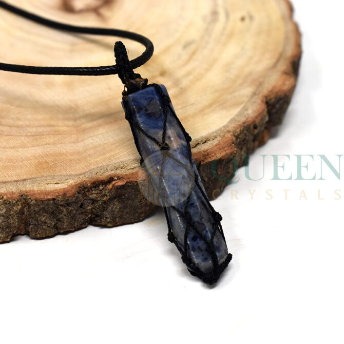 Sodalite-Knitted-Point-Pendant