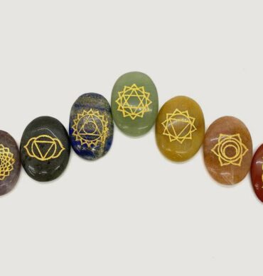 7 Chakra Engraved Oval Set 2