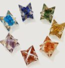 Chakra Star Set , Merkaba Set , Healing Natural Chips Orgone Star Merkaba Sacred Geometry Set, Meditation Reiki Healing Stars 4