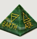 Green Aventurine Engraved Elements Pyramid