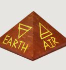 Red Jasper Engraved Elements Pyramid