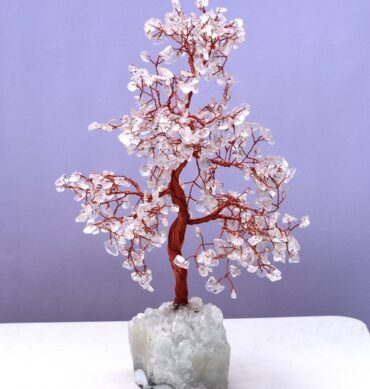 Clear Quartz Copper Tree with Agate