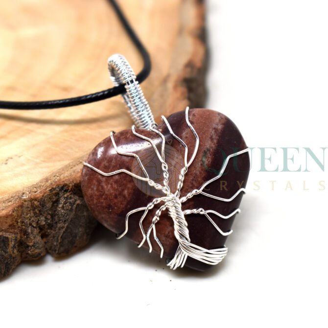 Crystal Heart Wire Pendant (3)