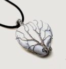 Howlite Wire Heart Pendant (2) 1