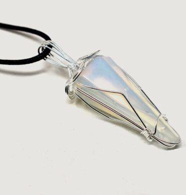 Opalite Wire Pendulum Pendant (2) 1