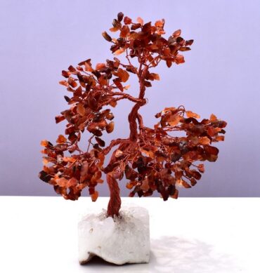 Red Carnelian Copper Wire Tree