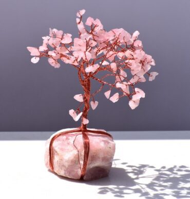Rose Quartz Rough Copper Tree