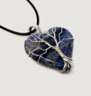 Sodalite Wire Heart Pendant (2) 1