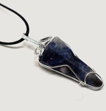 Sodalite Wire Pendulum Pendant (2) 1