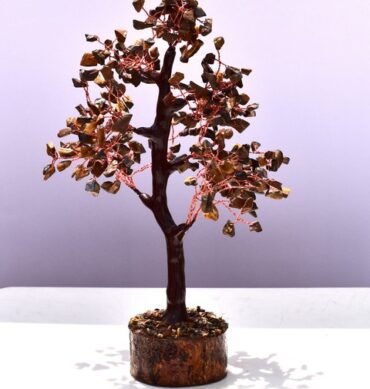 Tiger Eye Crystal Copper Tree