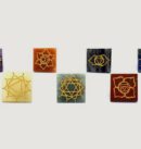 7 Chakra Engraved Pyramid Set for Sale 1