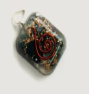 Blood Stone Orgone Rounded Square Pendant 1