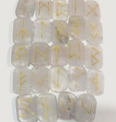 Clear Quartz Square Rune Set