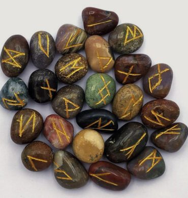 Fancy Jasper Engraved Rune Set 2 1