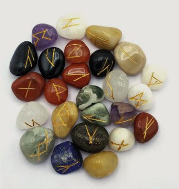 Mix Tumbled Stone Engraved Rune Set 2 1