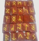 Red Jasper Square Rune Set