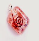 Rose Quartz Orgone Rounded Square Pendant 1