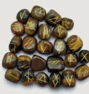 Tiger Eye Engraved Rune Set 2 1