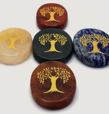 Tree of Life Healing Engraved Stone Set 2