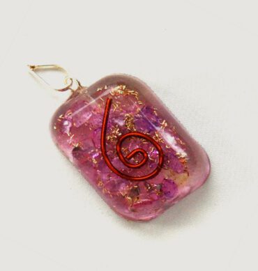 Violet Orgone Rounded Square Pendant 1